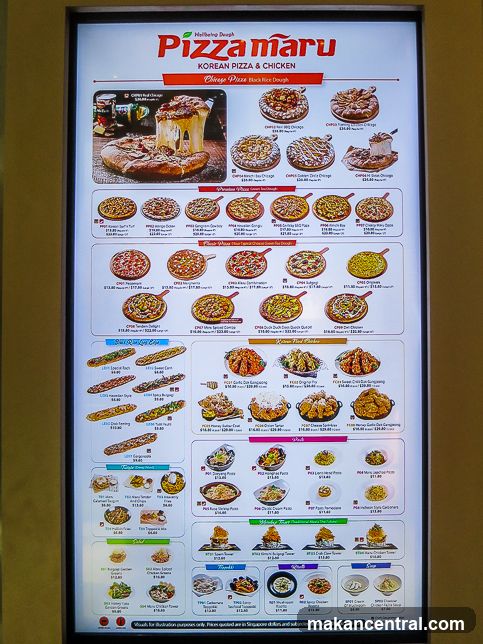 Pizza Maru Menu