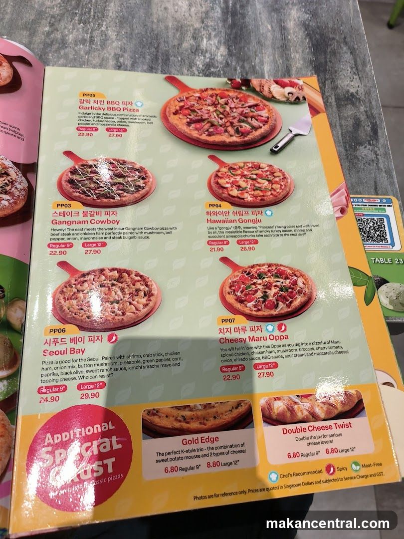 Pizza Menu
