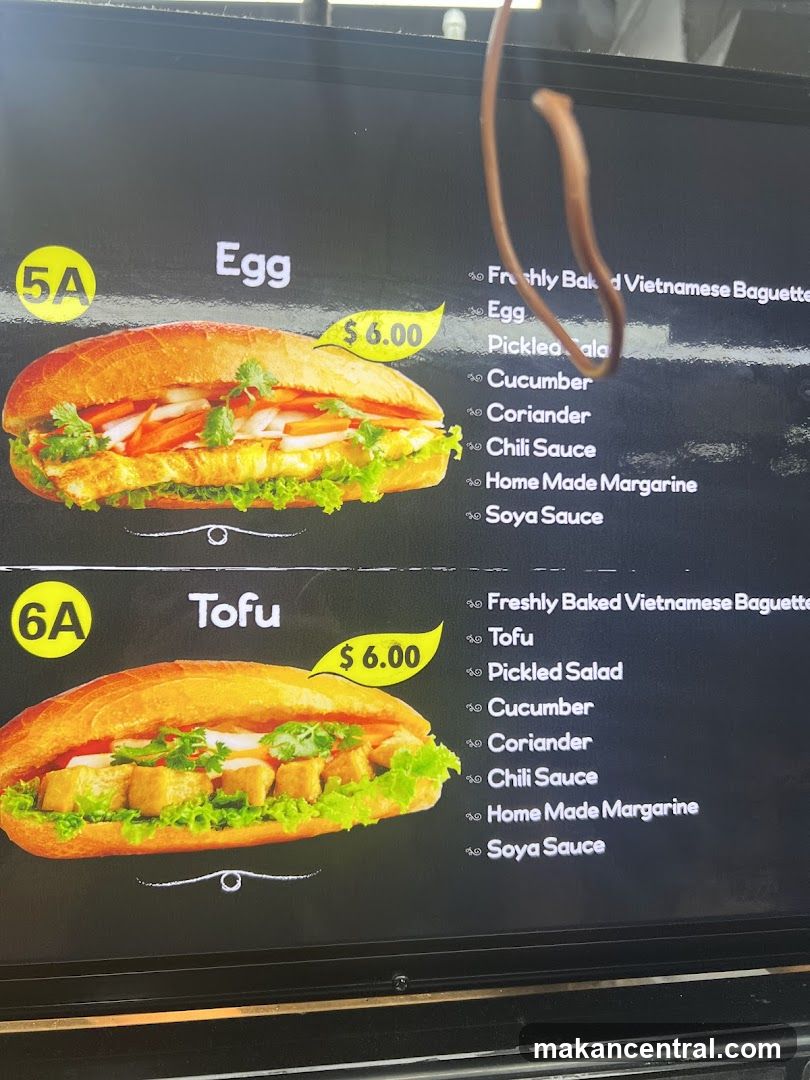 Vietnamese Baguette Menu