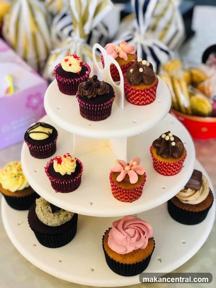 Cupcakes on a Tiered Stand