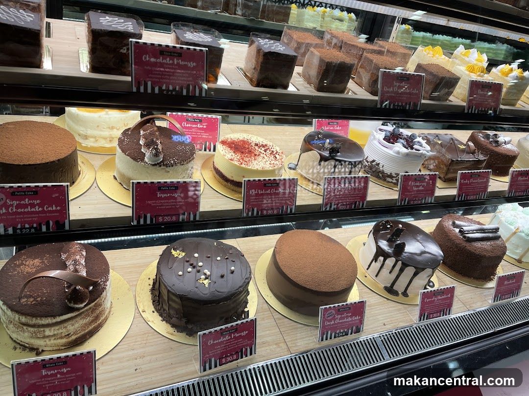 Cakes in a Display Case