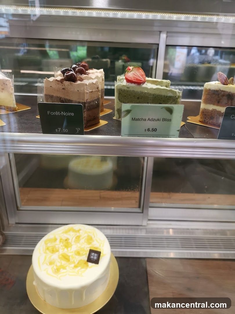 Cakes in a Display Case