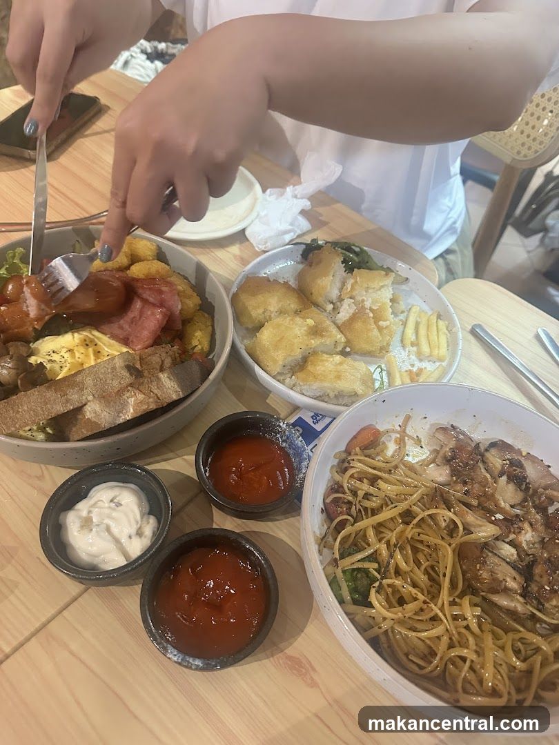 Table with various dishes