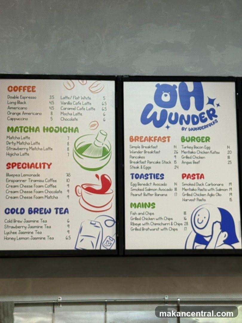 OH WUNDER Menu