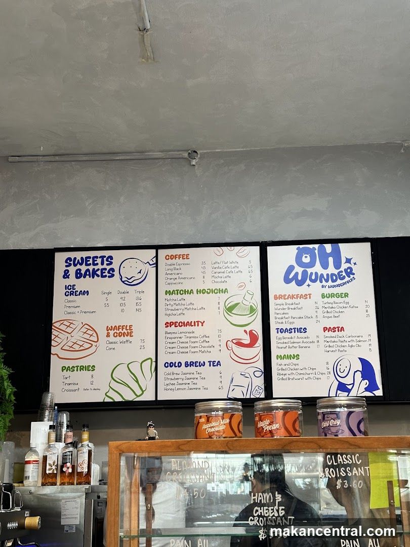 Sweets & Bakes, Coffee, Specialty, Cold Brew Tea, Breakfast, Burger, Toasties, Pasta, Mains