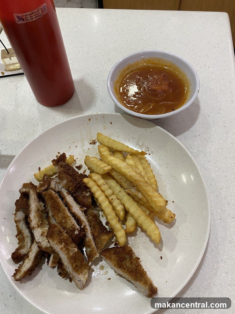 Breaded Pork Cutlet with Fries