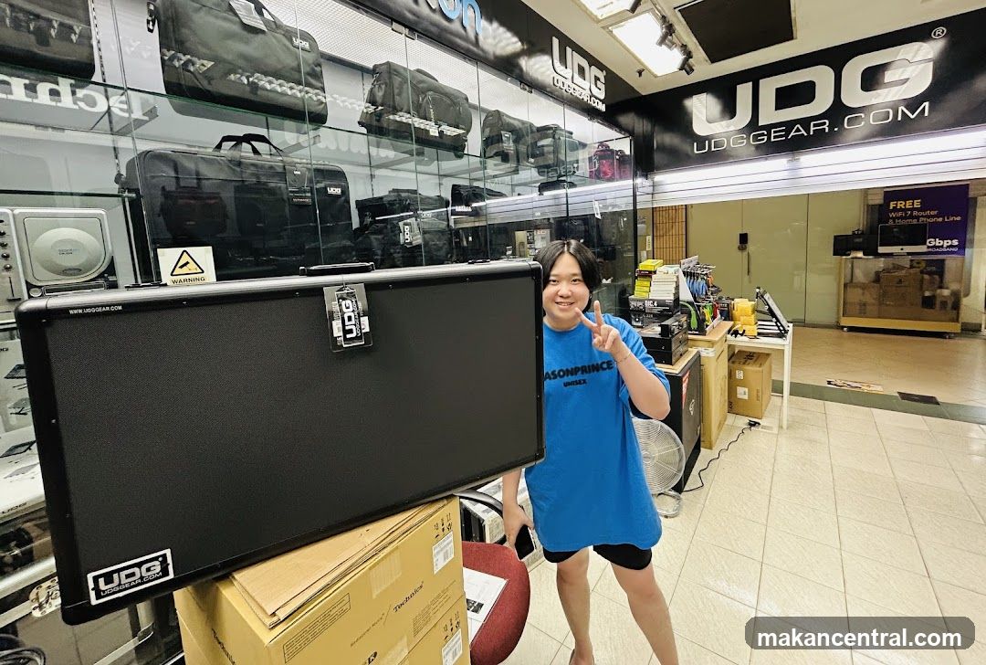 Store Interior with Bags and Person