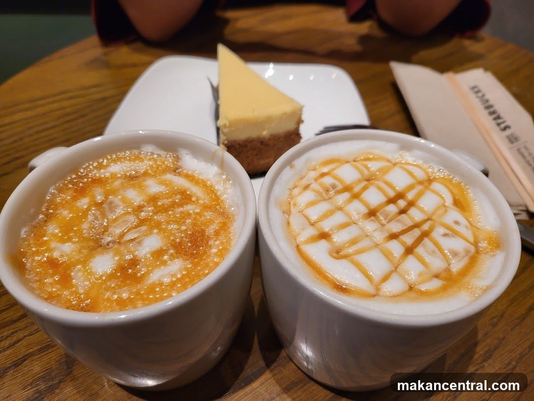 Caramel Macchiato and Cheesecake