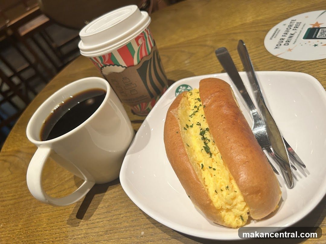 Coffee and Breakfast Sandwich