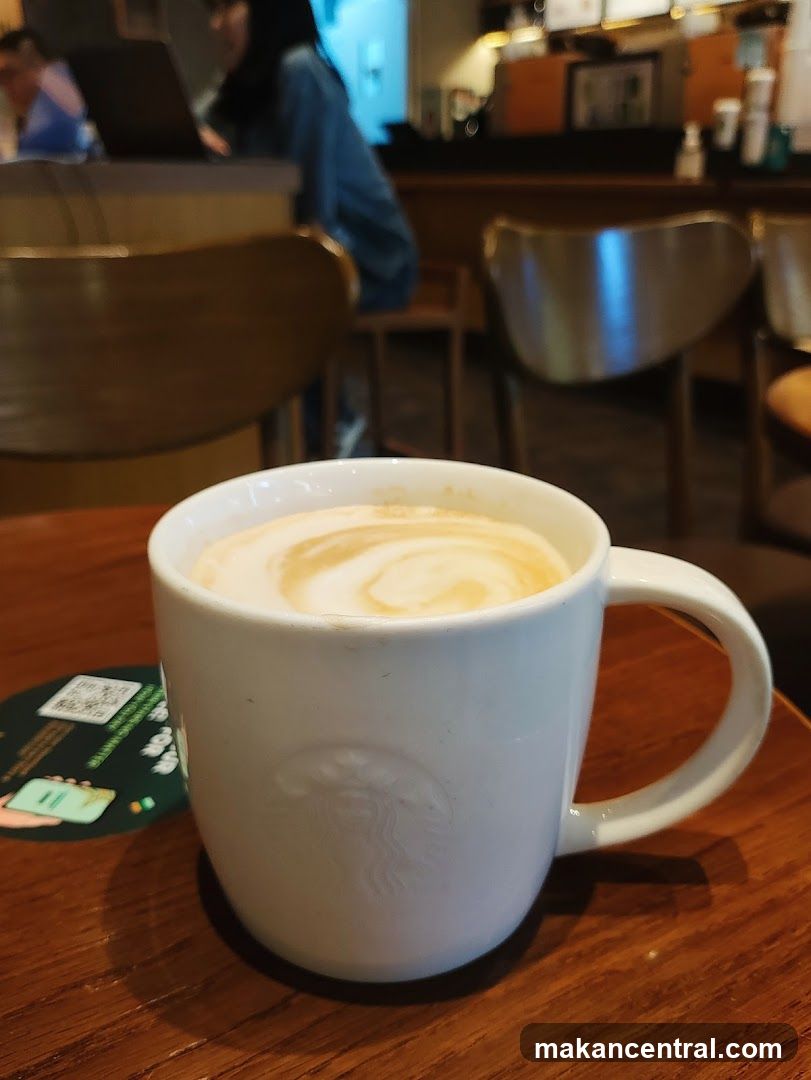 Latte in a White Mug