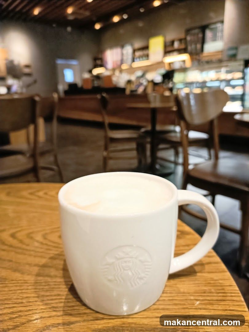 Coffee in a Starbucks mug