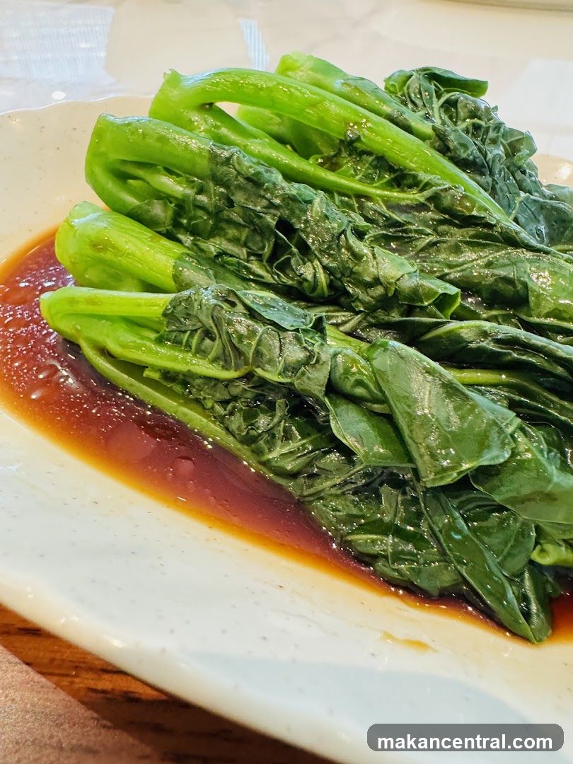 Steamed Greens with Sauce