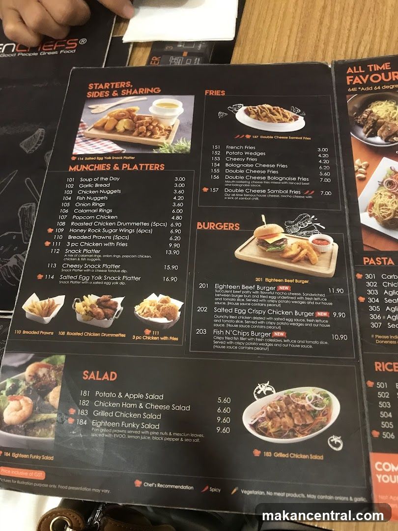 ENCHEFS Menu