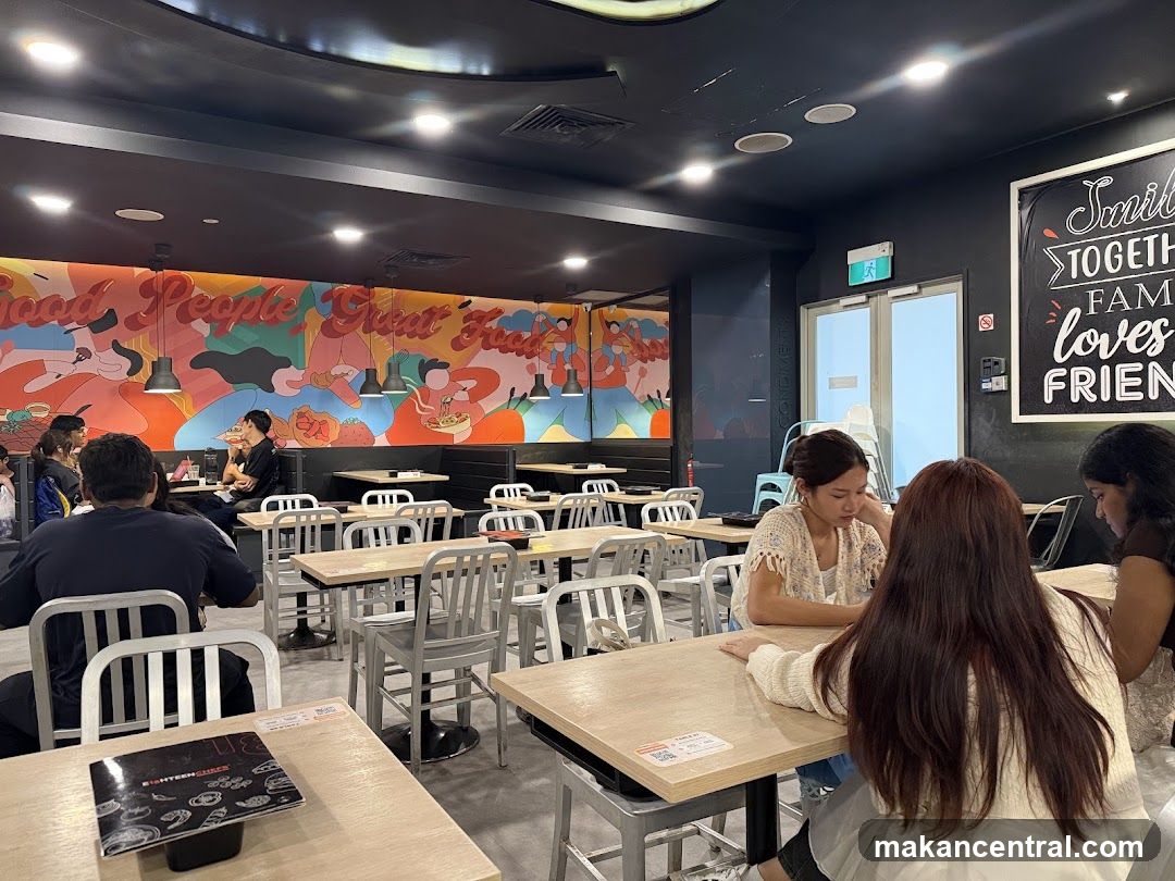 Restaurant Interior with Mural