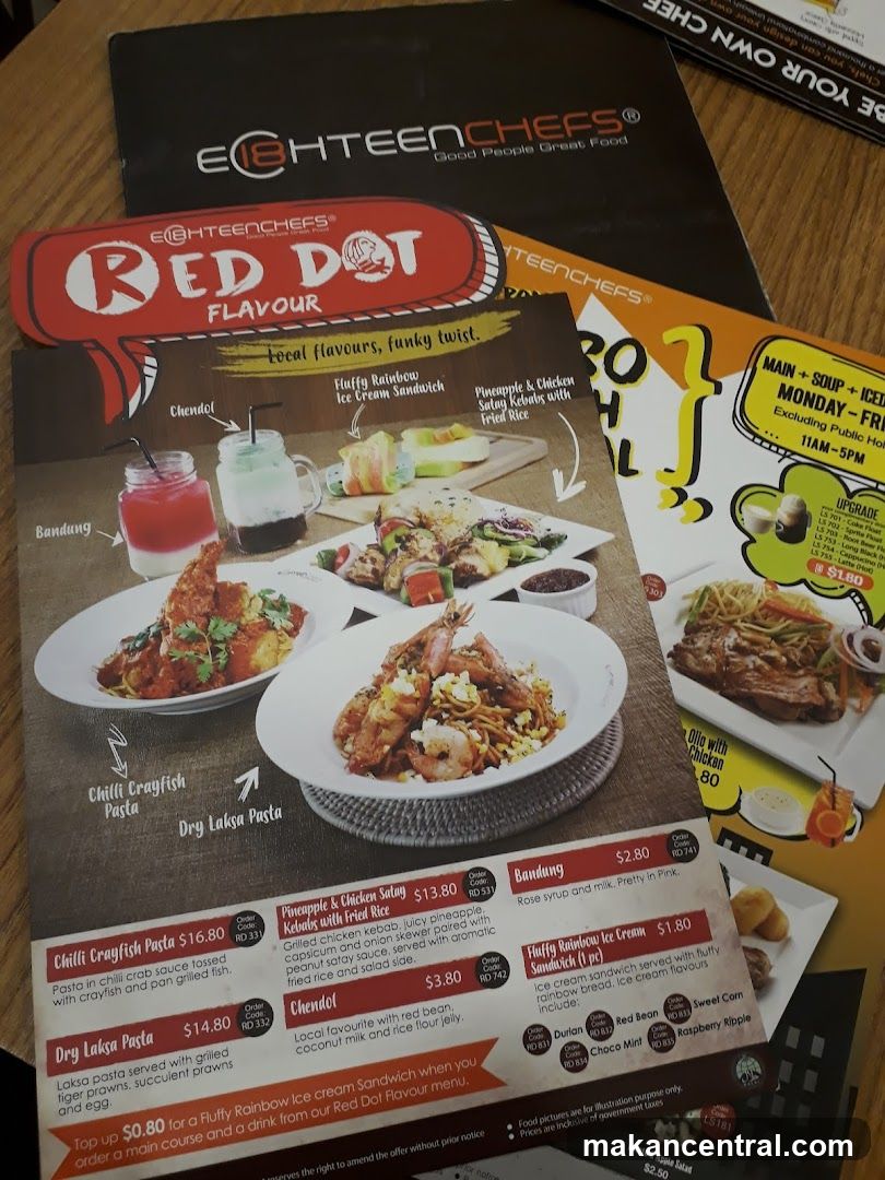 Eighteen Chefs Menu