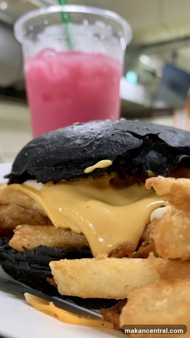Burger and Pink Drink