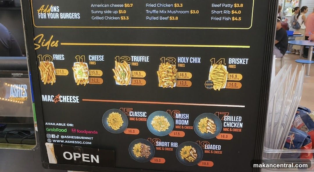 Ashes Burnnit Menu