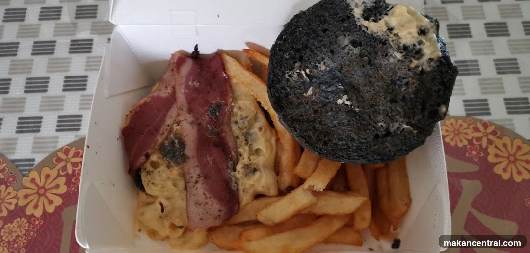 Burger with Bacon and Fries