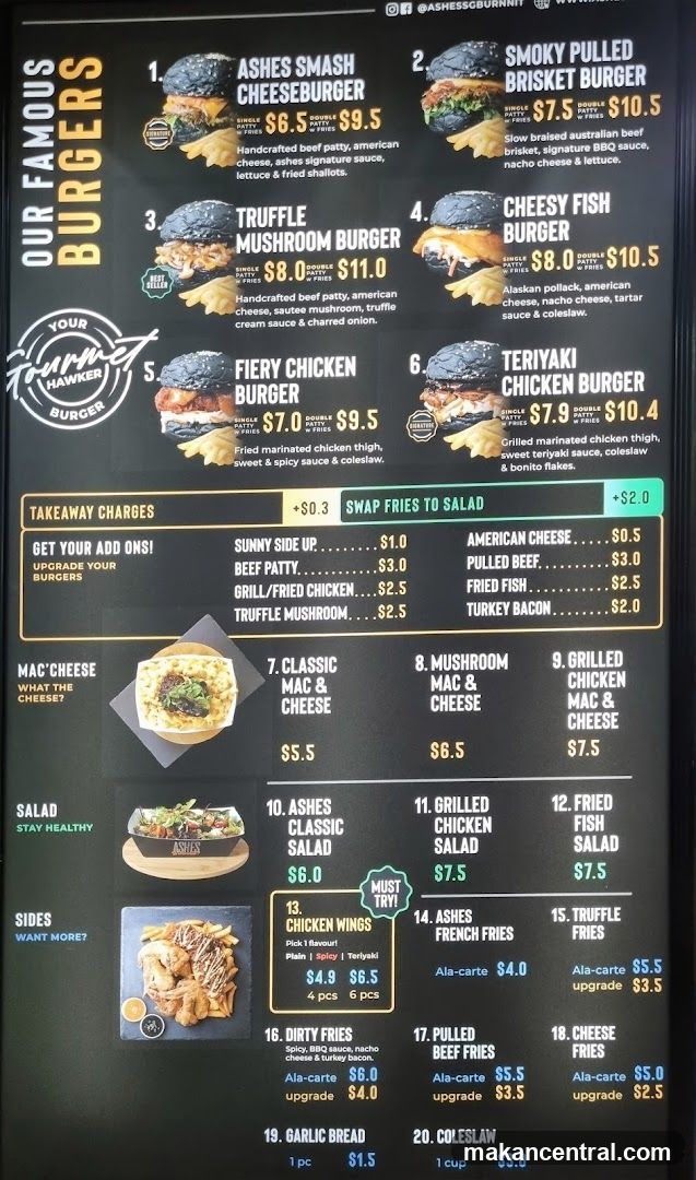 OUR FAMOUS BURGERS