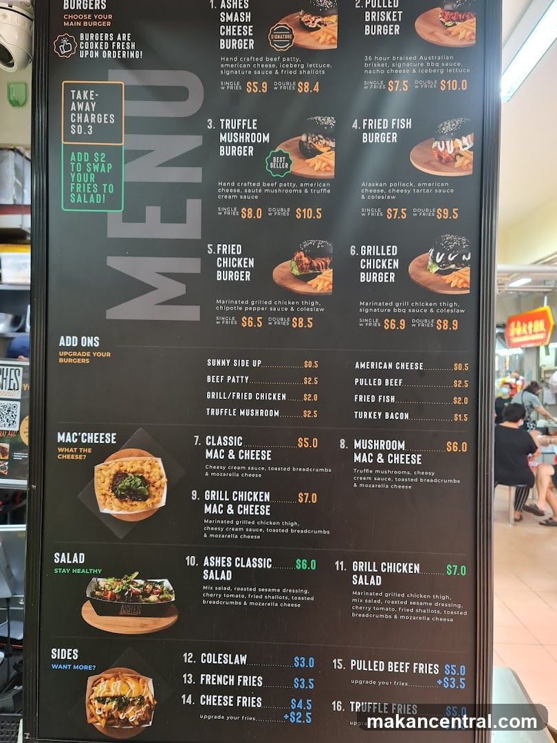 Ashes Menu