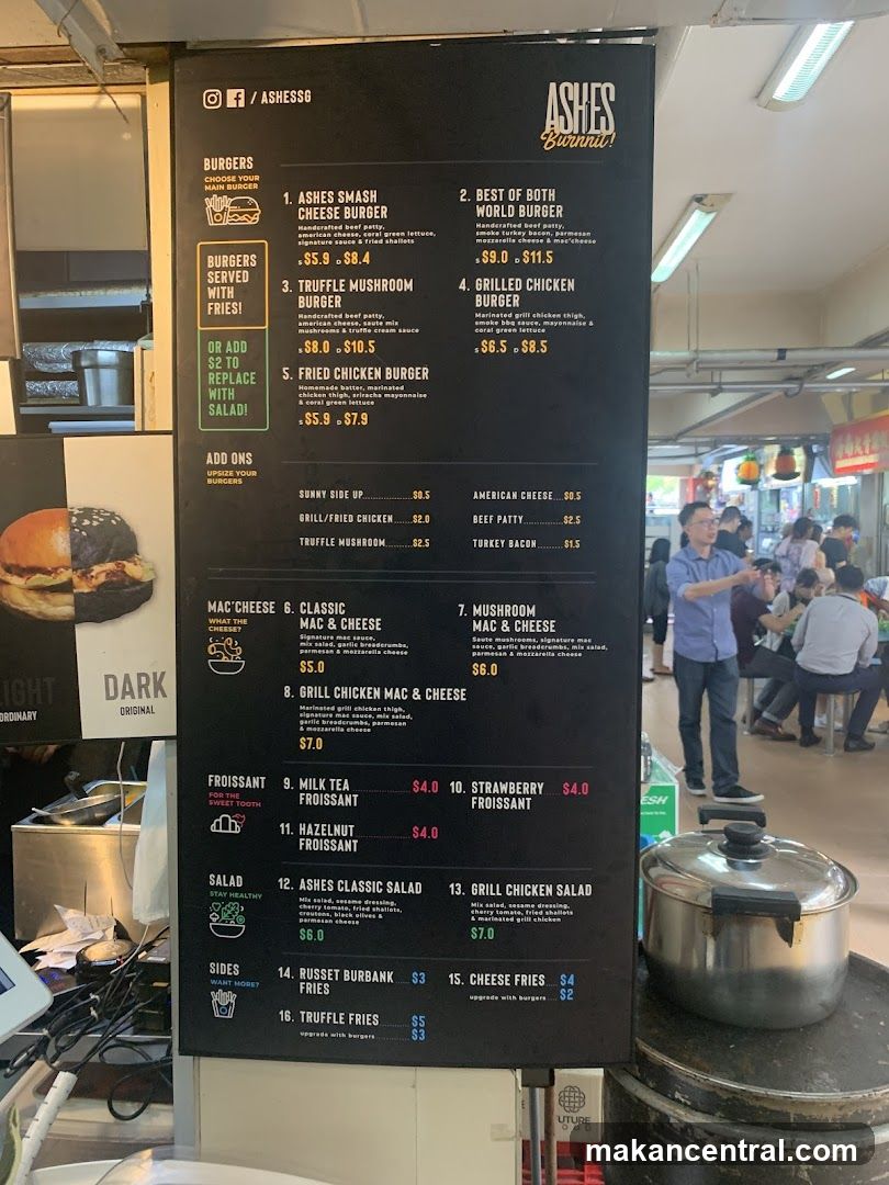 Ashes Burnnit! Menu