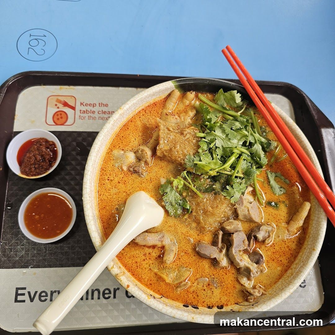 Noodle Soup with Chicken Feet and Cilantro
