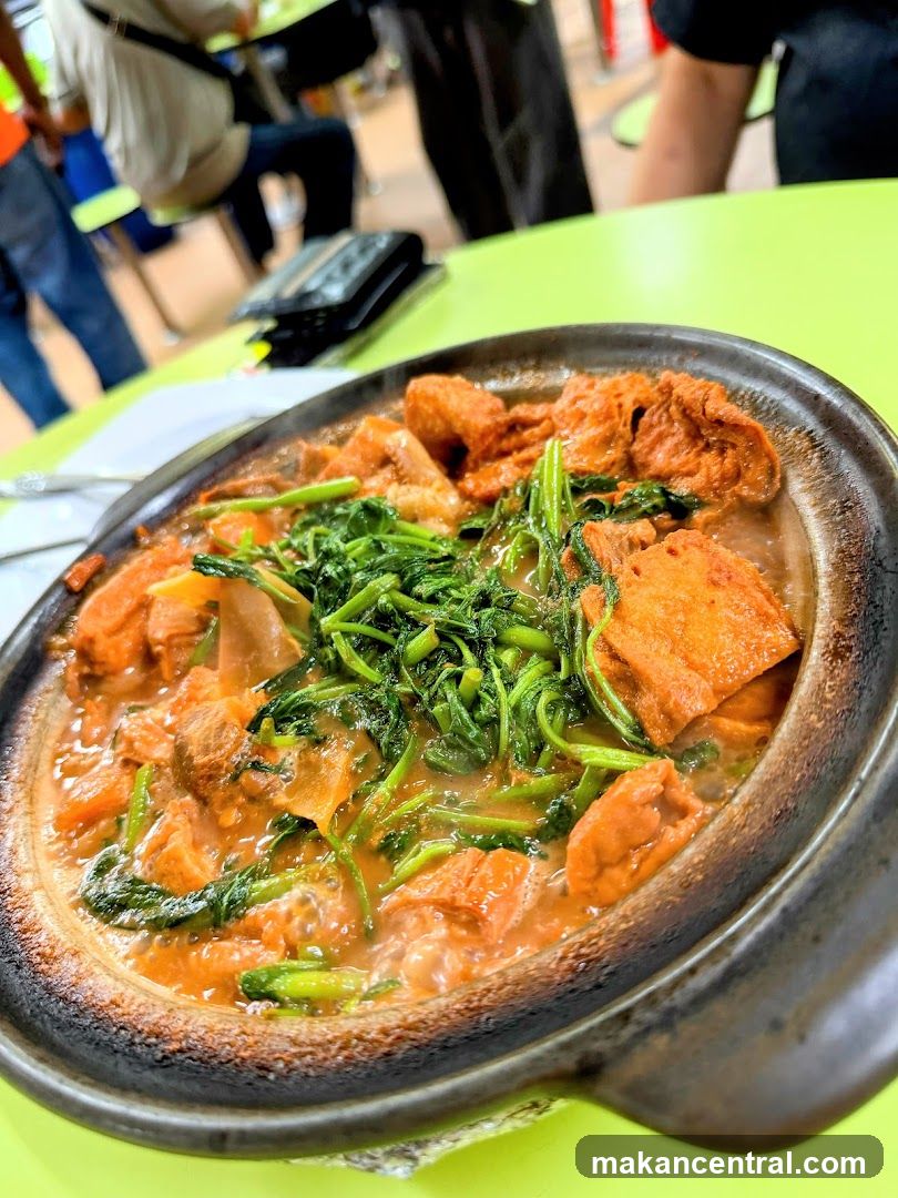 Claypot Dish with Greens