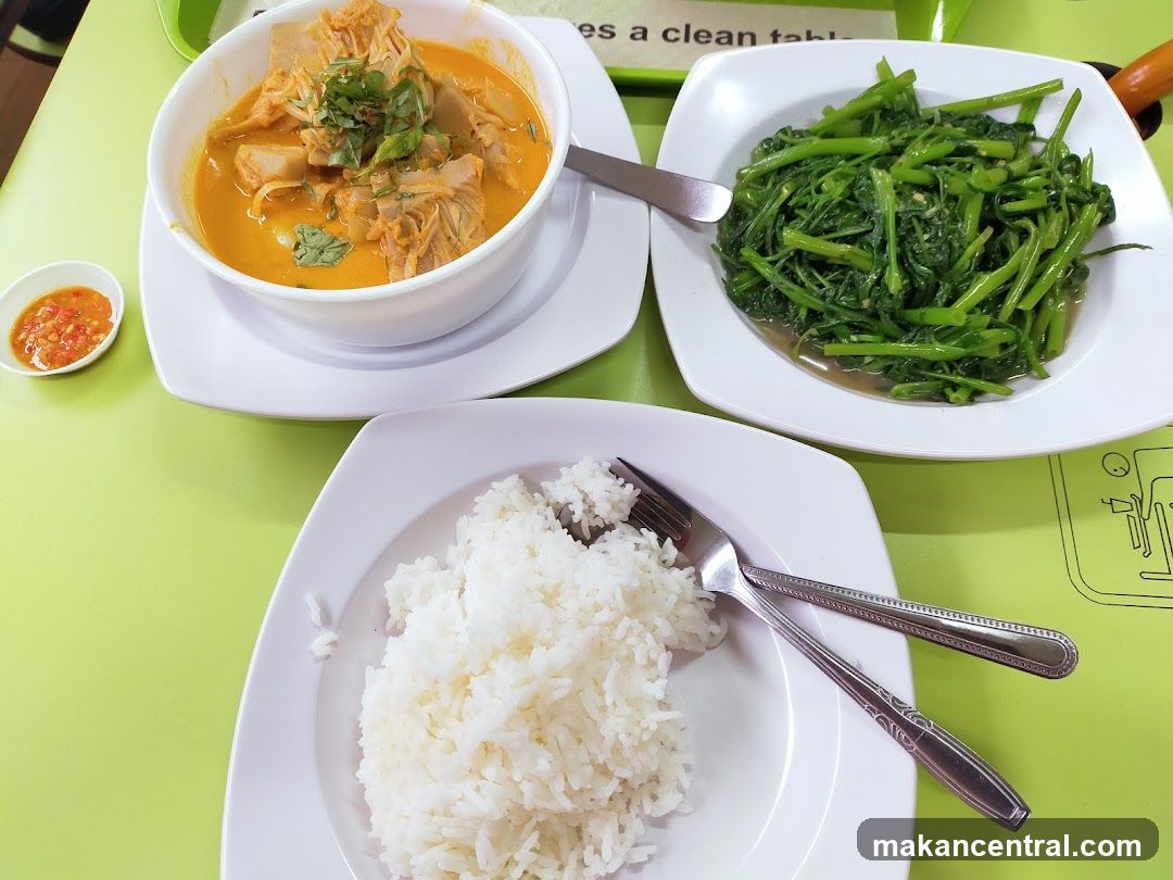 Meal with Rice and Vegetables