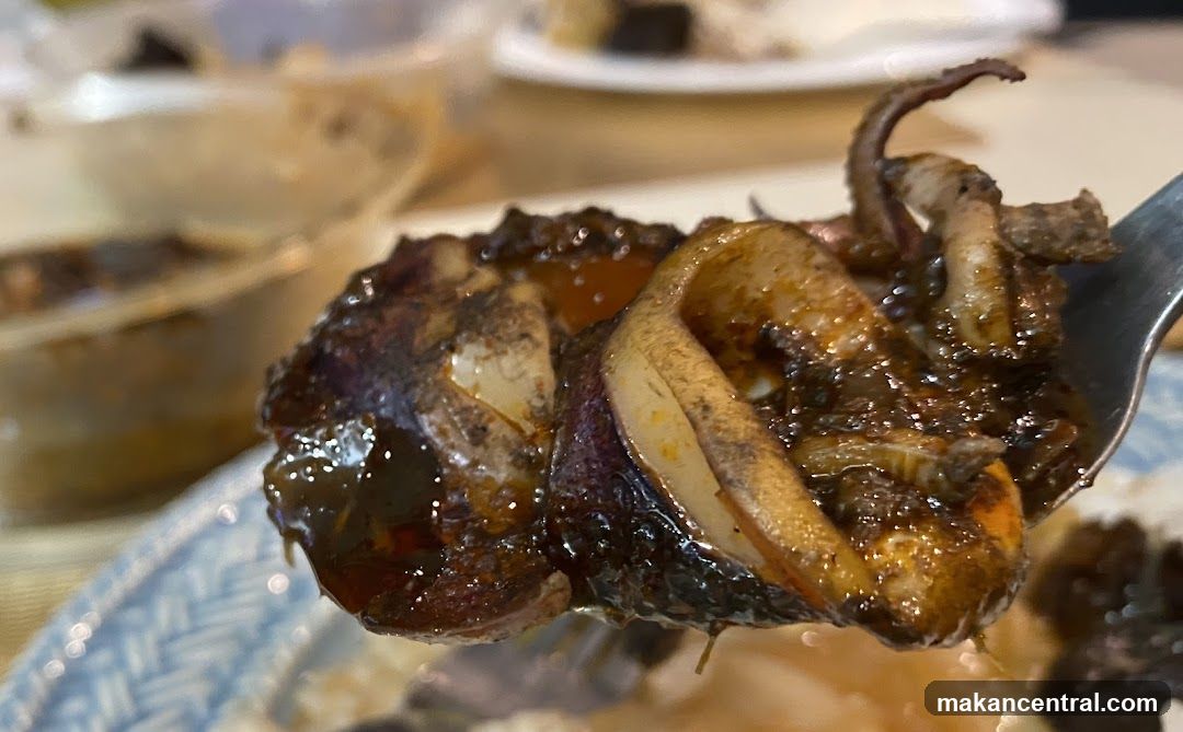 Squid Dish on Spoon