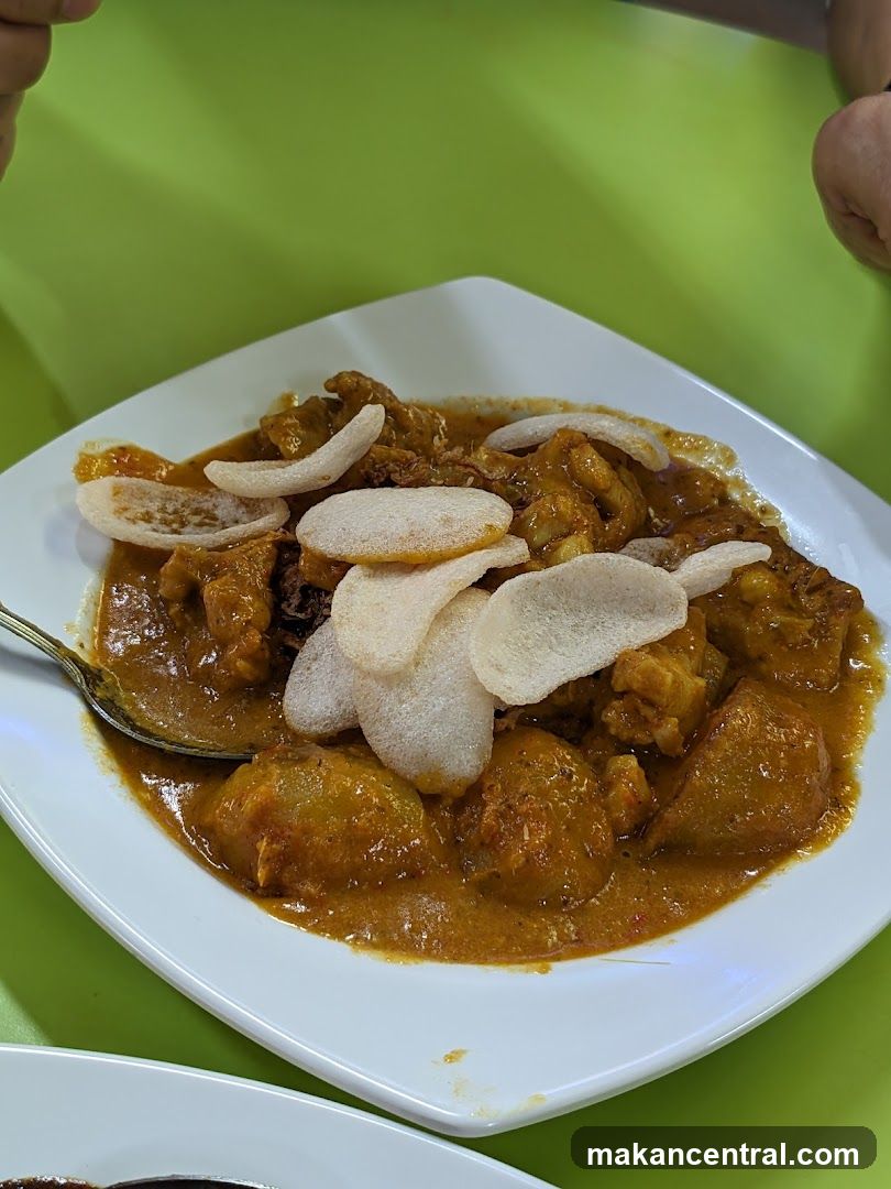 Curry Dish with Crackers