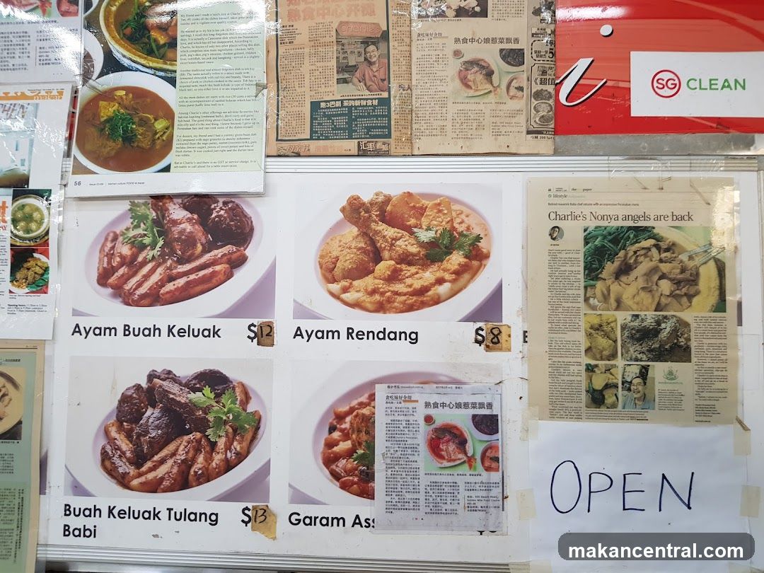 Food Display and News Clippings