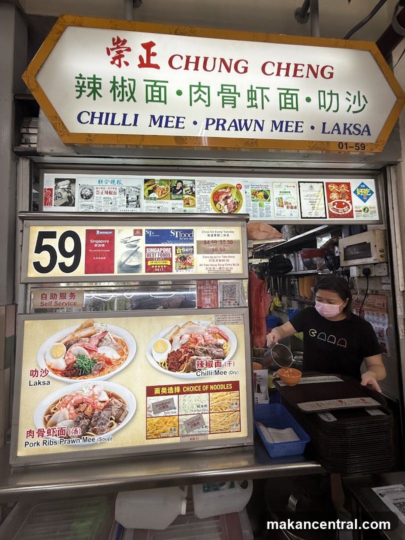 Chung Cheng Chilli Mee, Prawn Mee, Laksa