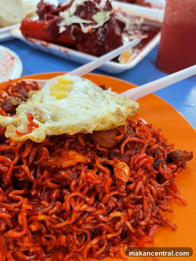 Spicy Noodles with Fried Egg