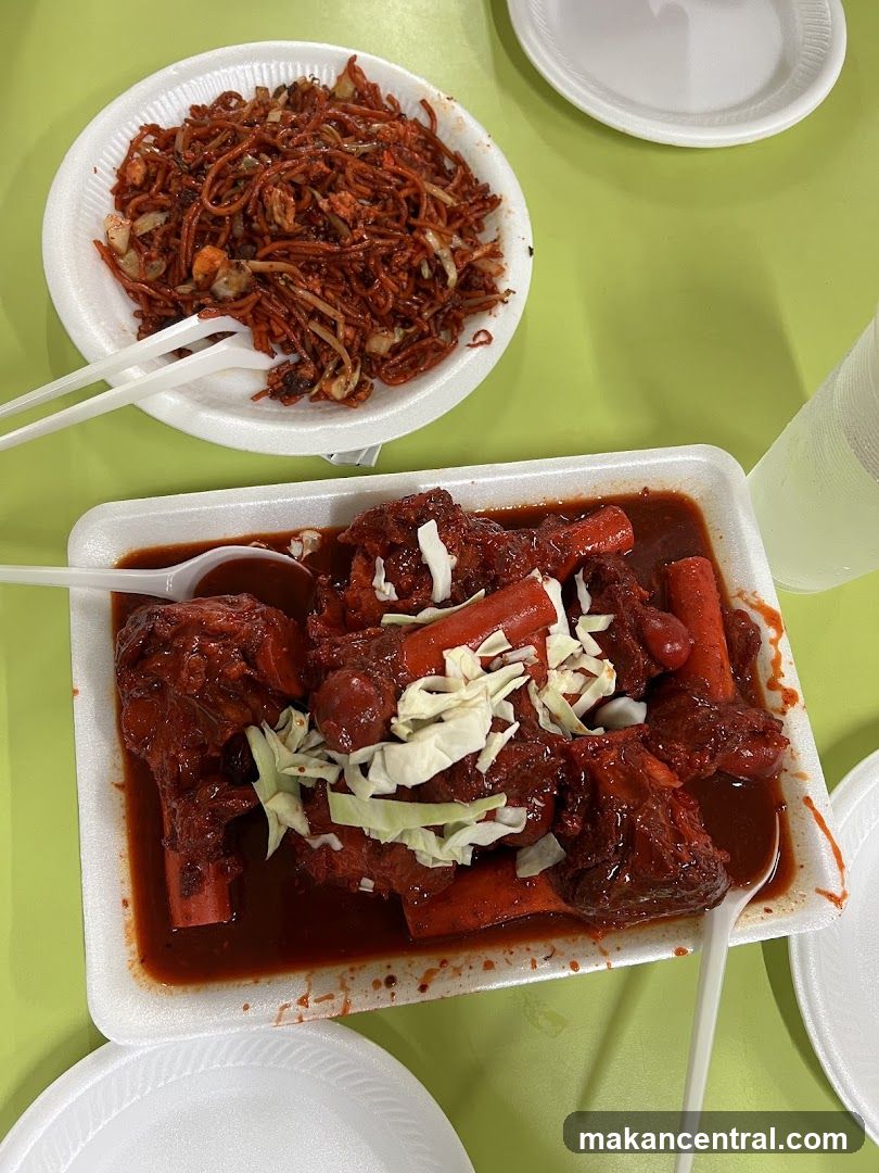 Spicy Noodles and Meat Dish