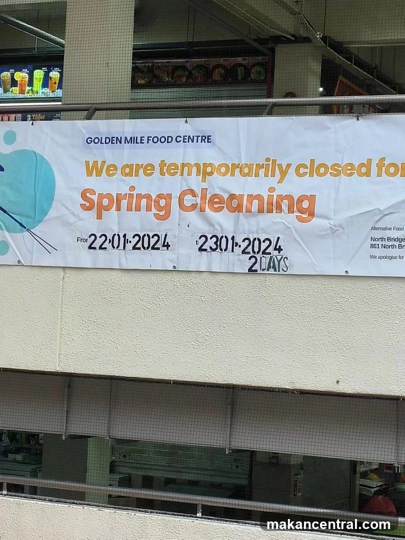 Golden Mile Food Centre Temporary Closure Notice