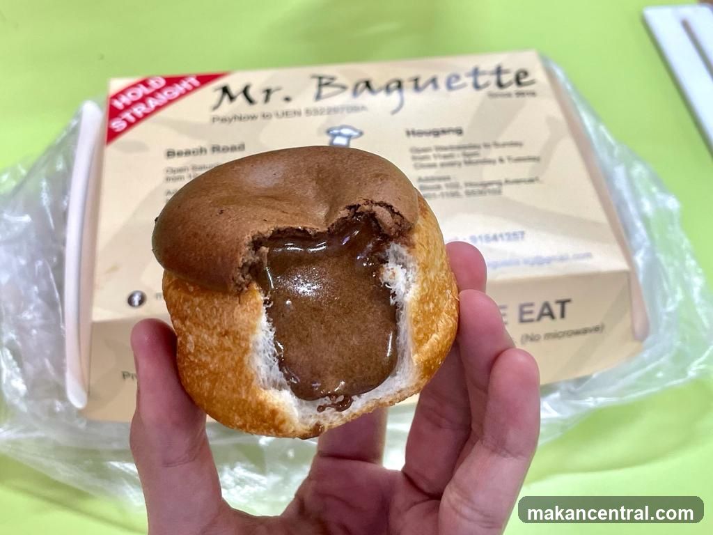 Chocolate filled bread