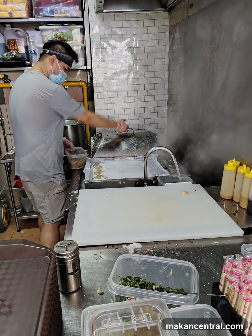 Cook preparing food