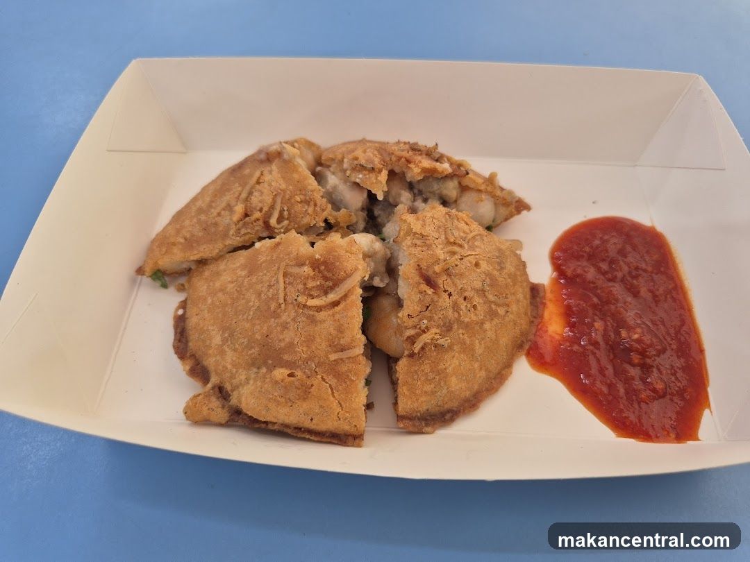 Fried Oyster Omelet with Chili Sauce
