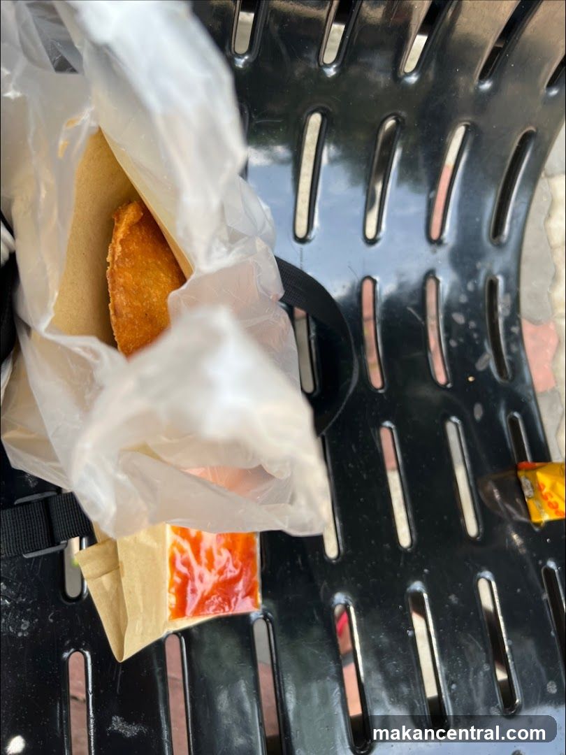 Food in plastic bag with sauce