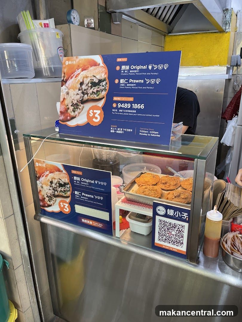 Food stall menu and offerings