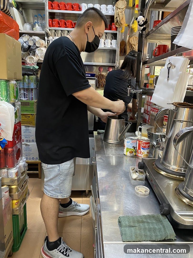 Barista preparing drinks
