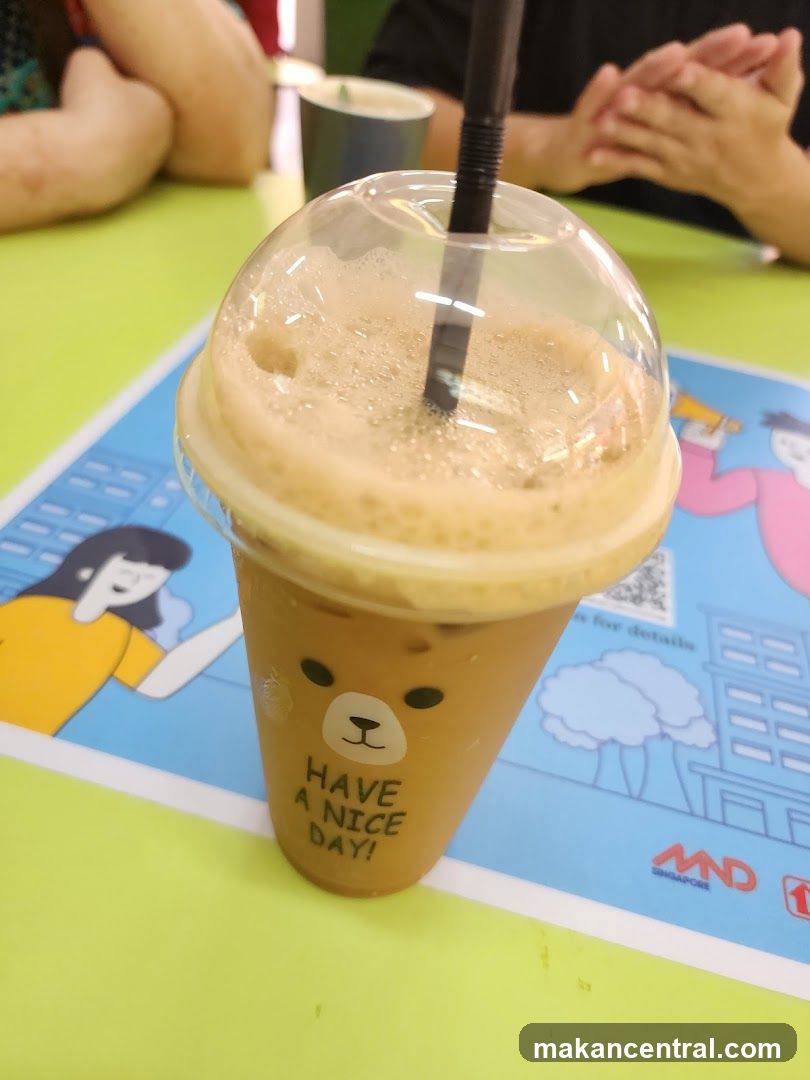 Iced Coffee with Bear Design