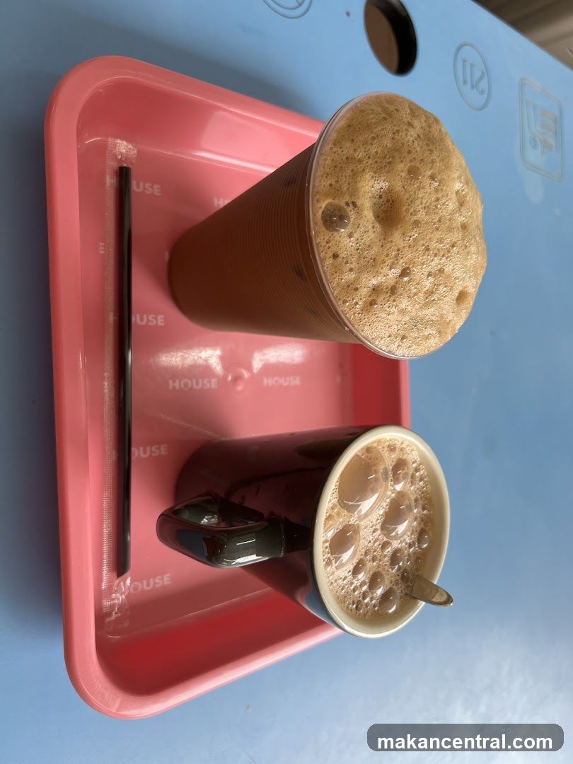 Two drinks on a tray