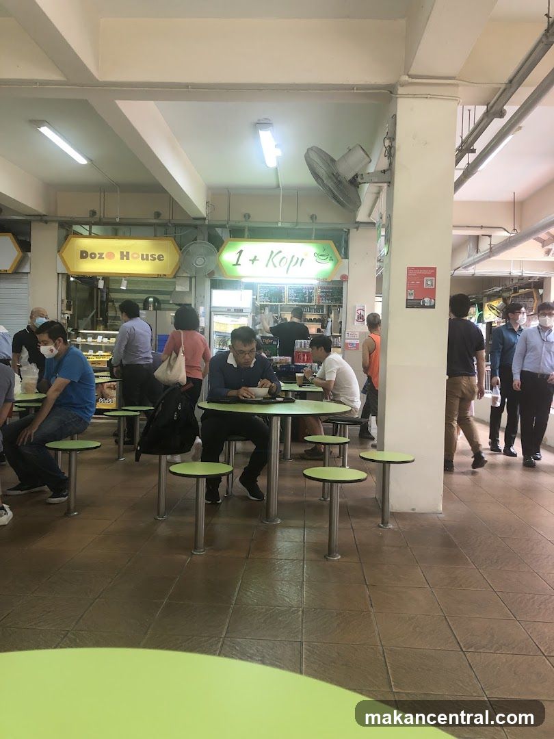 Food court with patrons