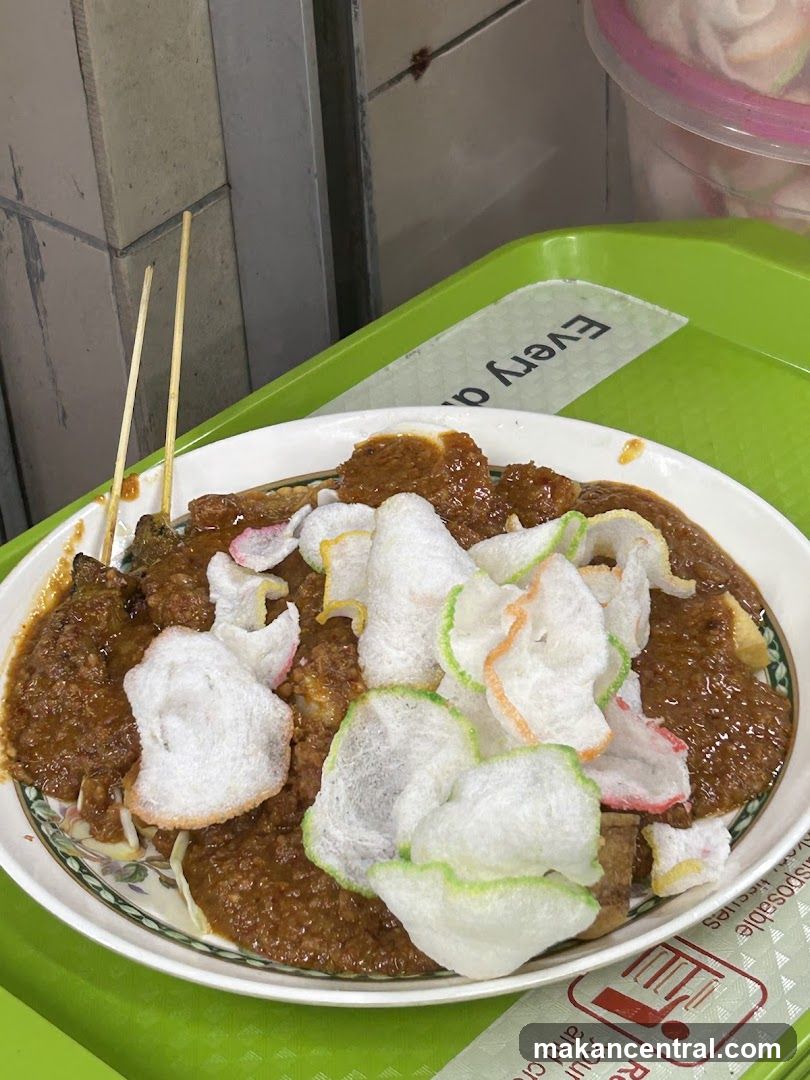 Satay with Peanut Sauce and Crackers