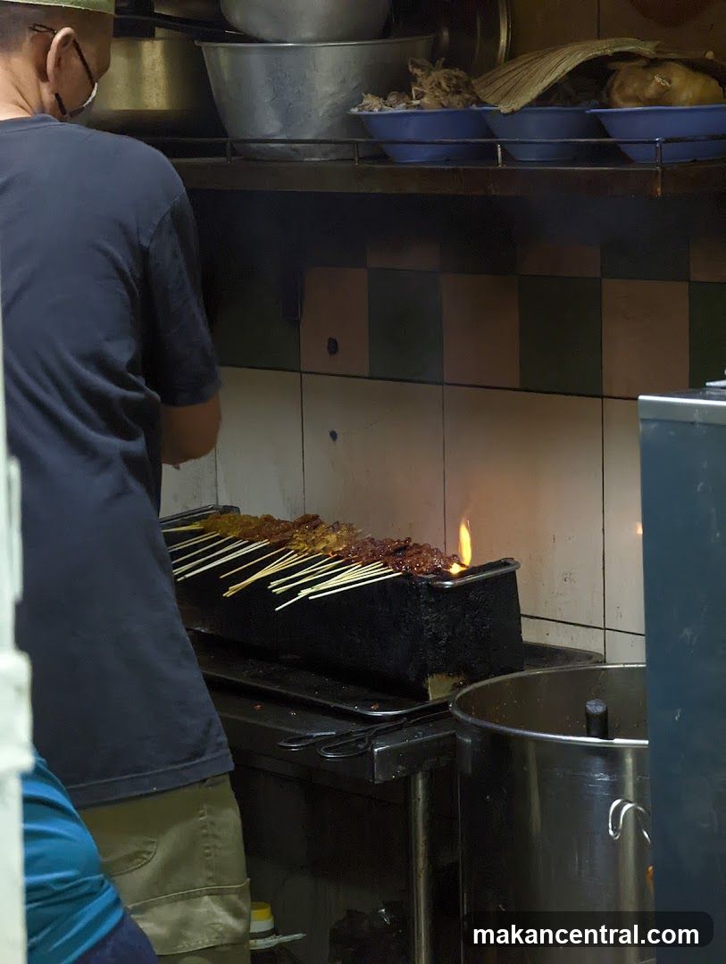 Grilling Satay Skewers
