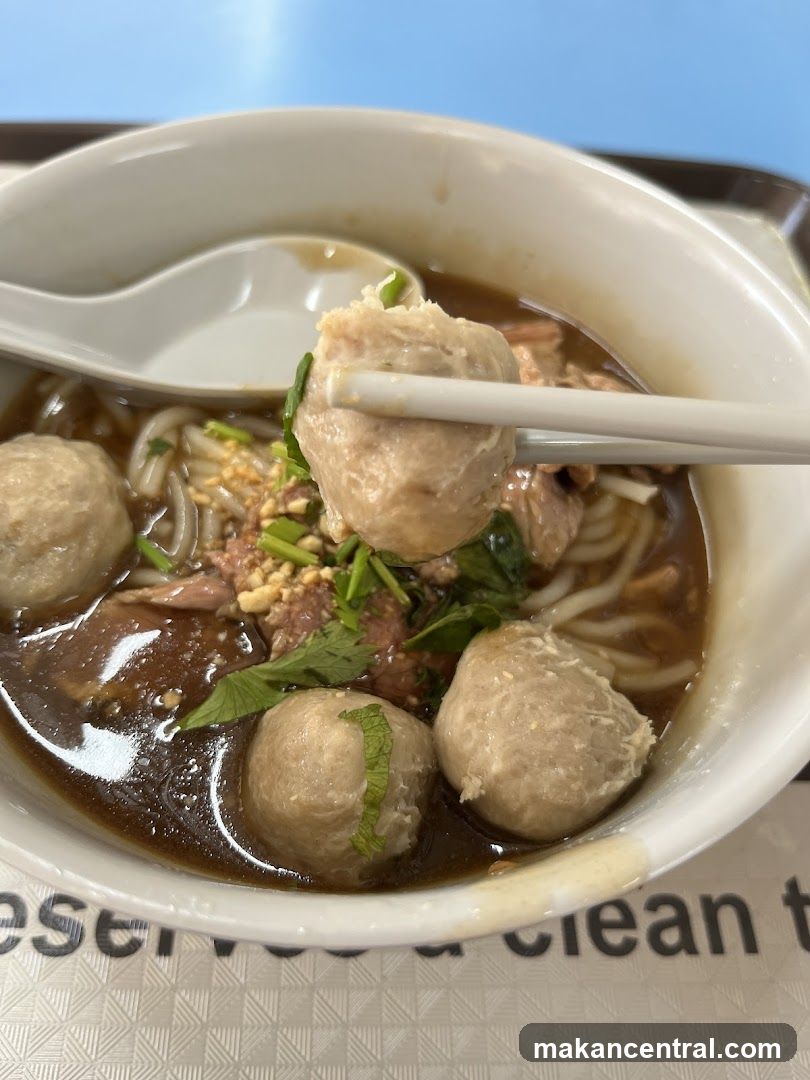 Bowl of Noodles with Meatballs