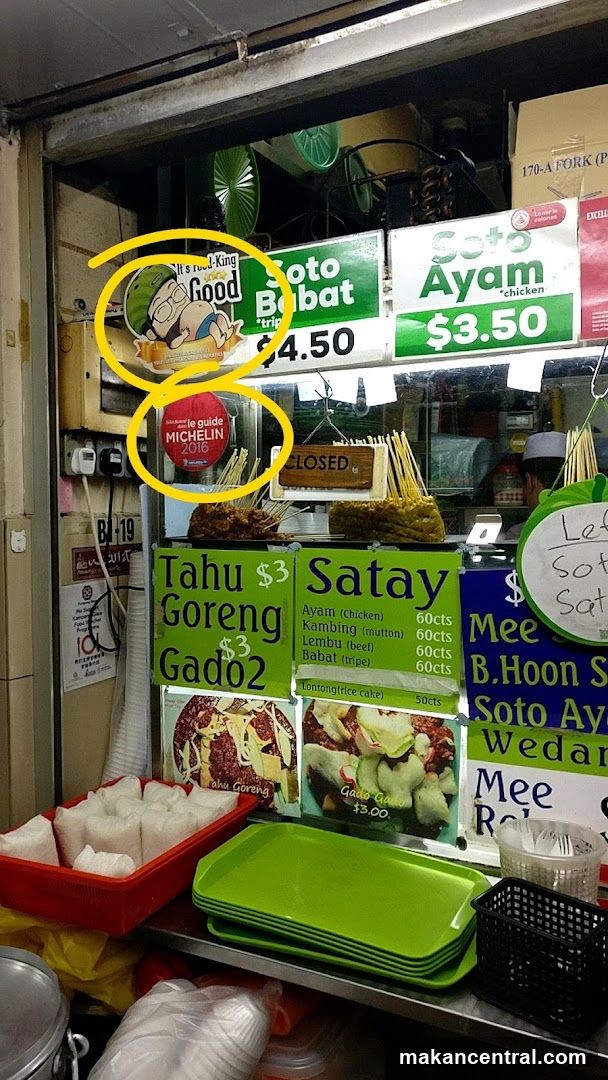 Food stall with menu