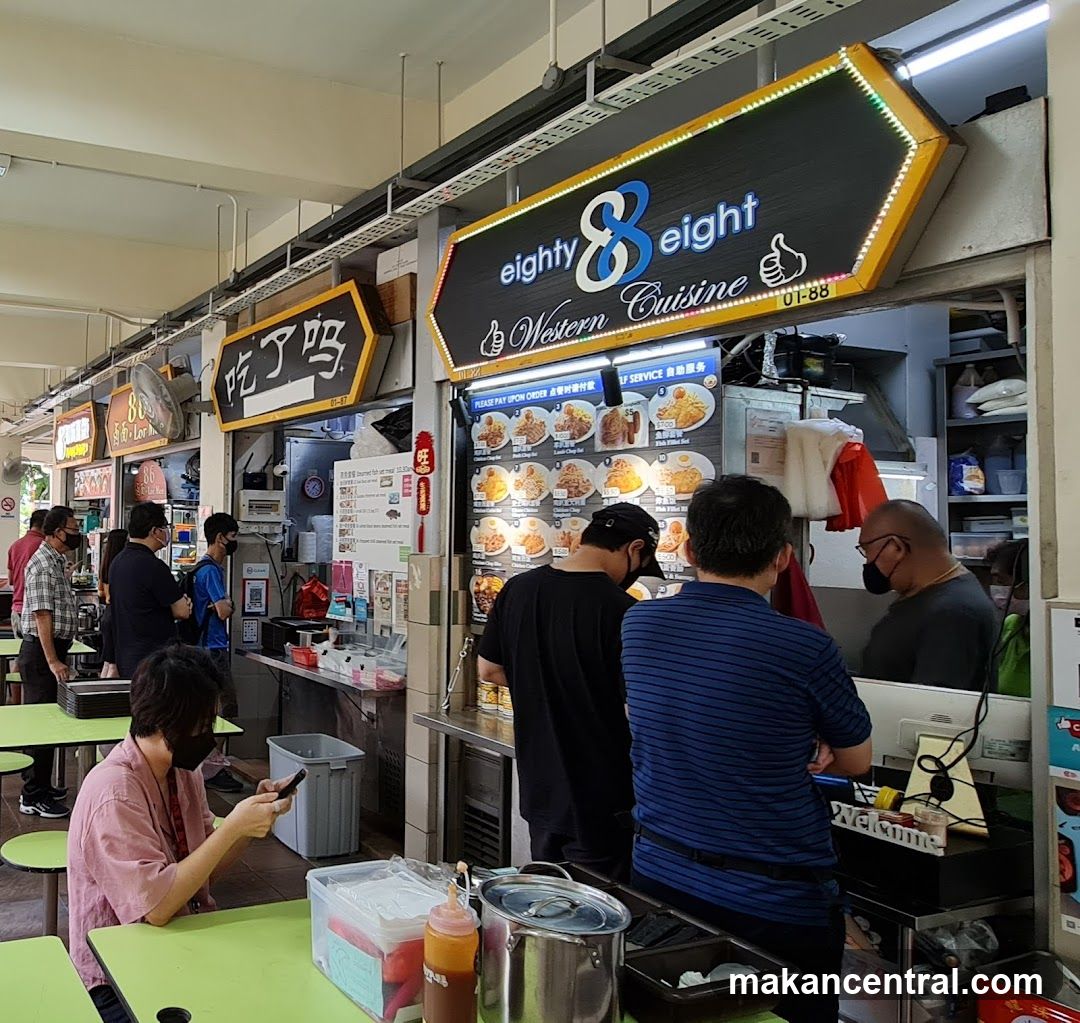Food stall with menu