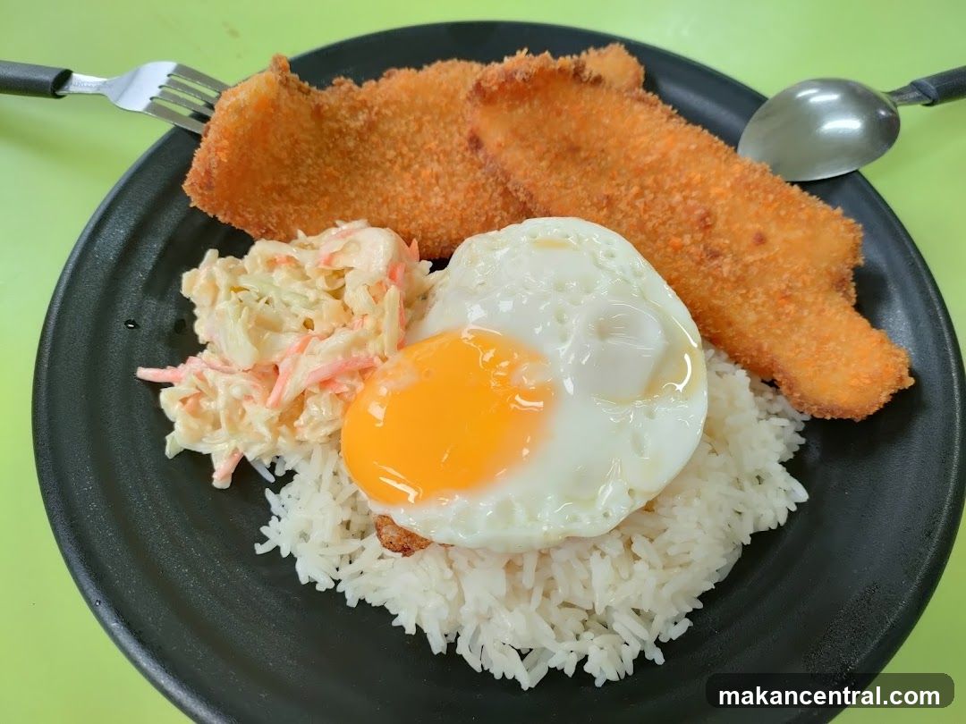 Fried Fish with Rice and Egg